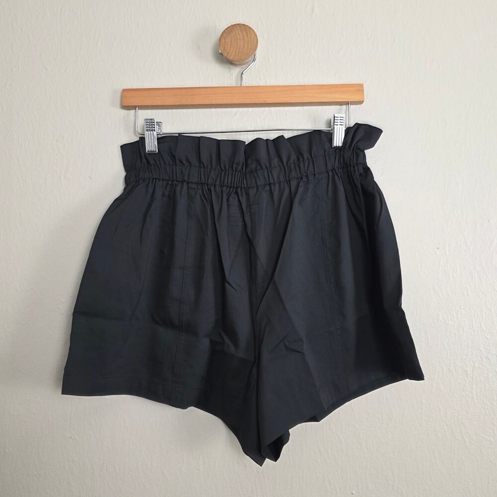 Girlfriend Collective Mercer Camp High Waist Paperbag Short Black Medium NWT - Picture 7 of 8